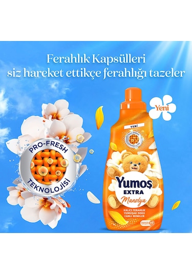 Yumoş Extra Çamaşır Yumuşatıcı 60 Yıkama Manolya 1440 Ml X2 Diğer