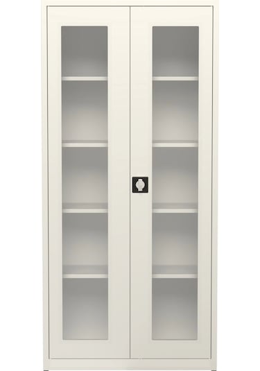 Dosya Dolabı Camlı Dosya Dolapları Ofis Dolabı Metal Dolap Gri / Gri
