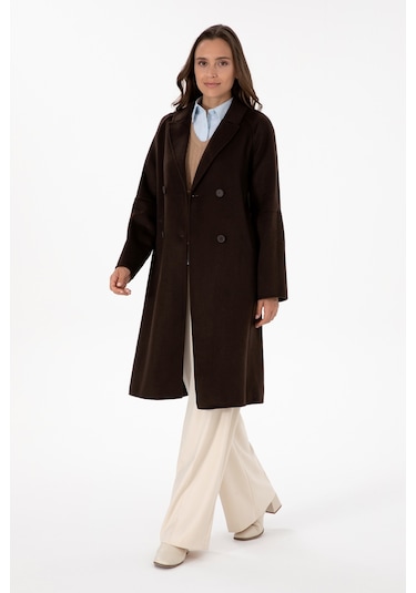 U.s. Polo Assn. Kadın Koyu Kahverengi Kaban 50308642-vr084 Koyu Kahverengi