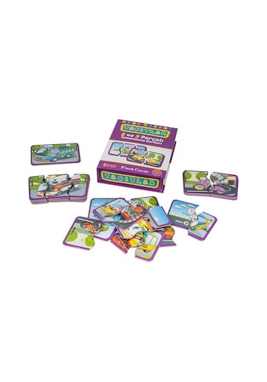 7192 Dıytoy Flash Cards-Taşıtlar / + 18 Ay