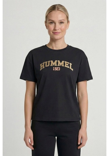 Hummel Sandalo Kadın Lacivert Yuvarlak Yaka T-shirt