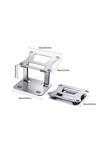 Ebitda Ayarlanabilir Alüminyum Dizüstü Bilgisayar Standı, 11-17,3 İnç, Katlanabilir, Hafif, 88 Lbs Dayanıklı, Soğutucu