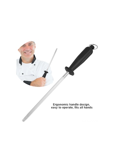 Yaleker Ev Mutfak Bıçaklarını Keskinleştir: Paslanmaz Çelik Ergonomik Saplı Taşlama Çubuğu Model 4