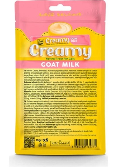 Delibon Creamy Ödül Maması Keçi Sütlü 15gr 5li Paket