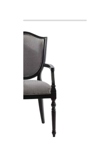 Bengimobilya Sandalye Zus008 Tam Kolçak Model Kayın Retro Torna Ayak Siyah Ren