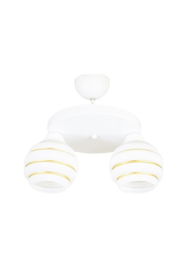 Ikili Özel Şeritli Cam Model Modern Plafonyer Avize V