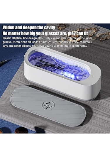 Konesam Mini Ultrasonik Temizleyici: Derinlemesine Makyaj Fırçaları, Gözlükler, Mücevherler Ve Paralar İçin Taşınabilir Cihaz