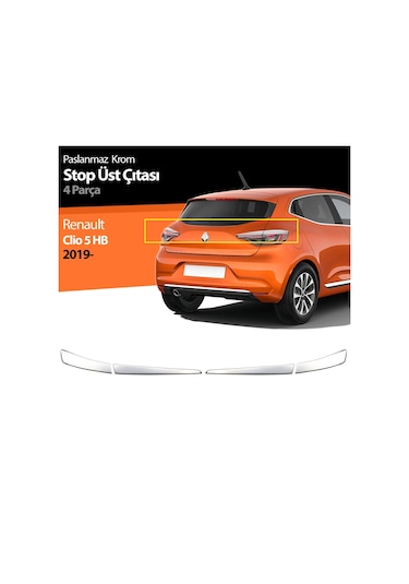 Clio 5 Stop Üst Cıatsı Krom 2020 2021 2022