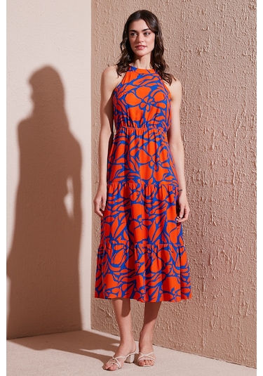 Sd Luxury Bayan Elbise 6784283 Turuncu Turuncu