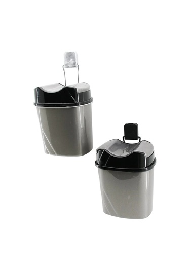 Metal Askılı Plastik Çöp Kovası Yapışkanlı Montaj 5365 Çok Renkli