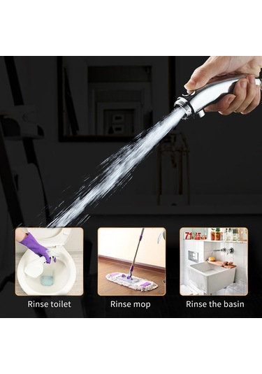 Xindoker 3 Fonksiyonlu Elektronik Düş Başlığı - Hızlı Durdurma Tuşu, Yüksek Basınçlı Sprey, 360 Döner, Evde Ve Mutfakta Kullanım, 4'lü Standart Bağlantı Diğer