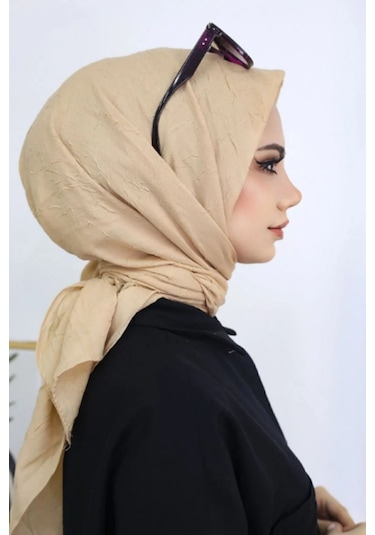 Melodi Scarf Kadın Tesettür Pratik Bambu Kraş Eşarp Bal Rengi Bal Rengi