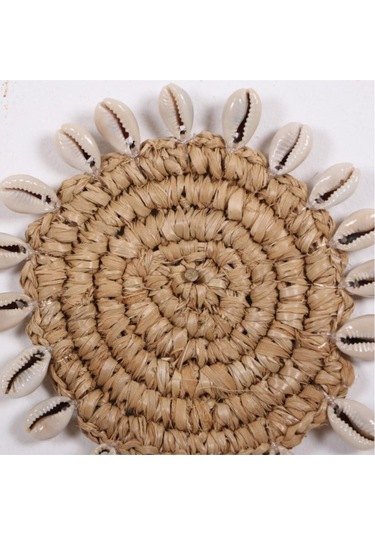 Shell Rafya Bardak Altlığı 13cm Dekor