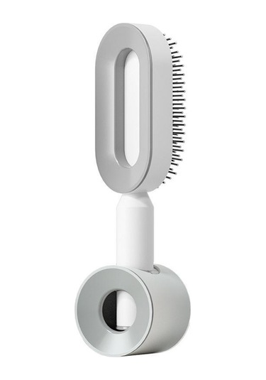 Singree Kuru Islak Saçlar İçin Otomatik Temizleyici Hava Yastığı Saç Fırçası - Yumuşak Tırnaklı, Masajlı, Saç Dökülmesini Azaltan, Beyaz + Gri Tabanlı