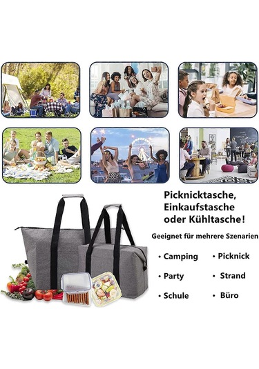 Dayanıklı Ve Pratik Yalıtımlı Soğutucu Çanta, Yiyecekleri Saatlerce Taze Tutar, Kamp, Piknik Veya Market Alışverişi İçin İdealdir, Ağır Hizmet Tipi Malzemelerle Donatılmıştır Çok Renkli