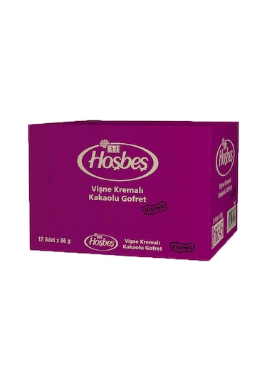 Eti Hoşbeş Gofret Vişne Kremalı 66 G X 12 Adet