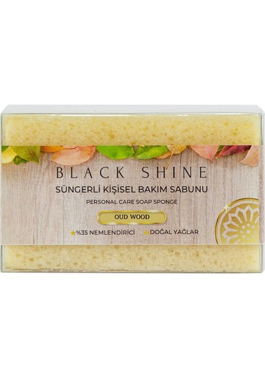 Black Shine Bs Doğal Zeytinyağı & Öd Ağacı Özlü Süngerli Sabunu 100 G