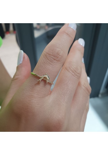 14 Ayar Altın Yunus Balığı Yüzük