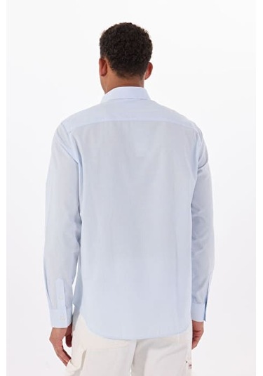 Erkek Regular Fit Tek Cepli Gömlek - Açık Mavi 4112010