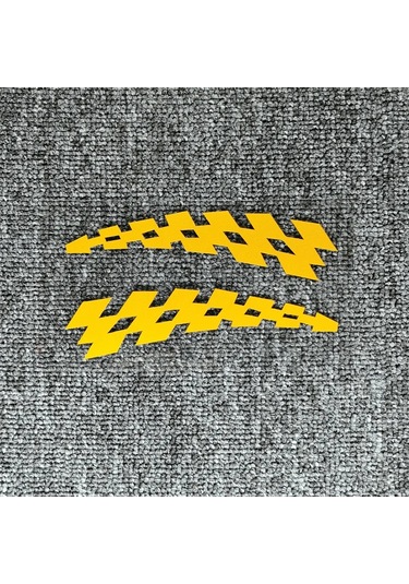 2p Otomobil Çıkartma Denetleyici Bayrağı F1 Yarış Jdm Yansıtıcı Dekorasyon Çizik Yellow Reflective 24x6.4cm 1 Piece Set