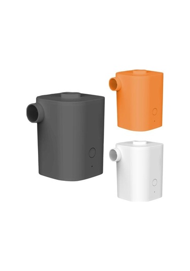 Beyaz 1 Takım 5 Nozullu Deflatör Pompası Çok Yönlü Kullanım Hafif Dayanıklı Çadır Kamp İçin Şişme Elektrikli Hava Beyaz