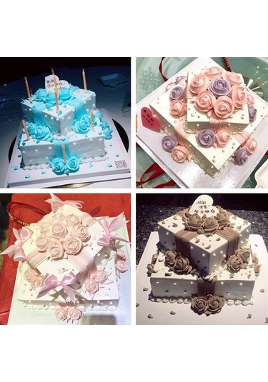 Bloomnest Kelepçeli Kek Kalıbı 24/26/28 Cm, Kare Fırın Kalıbı, Streç Kılıflı, Yapışmaz Karbon Çelik Diğer