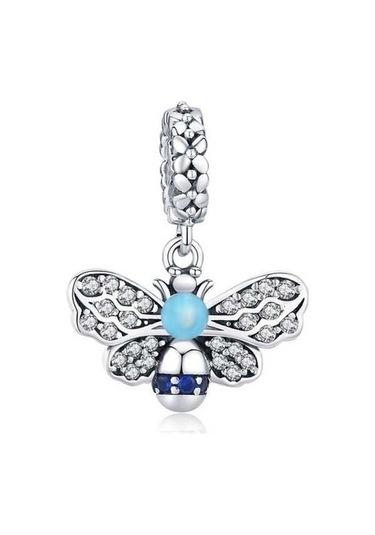 Fastbuy S925 Gümüş Kolye Arı Moda Çok Renkli Boncuklu Takı Çok Renkli