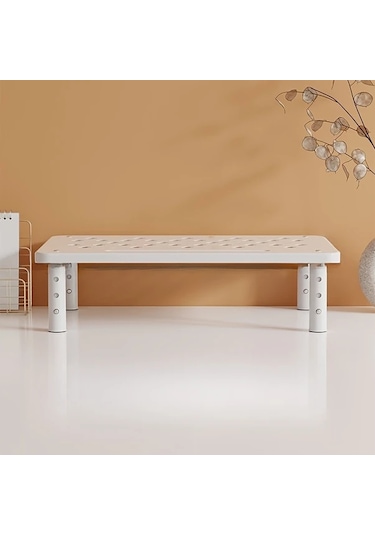 Xuweiwei Beyaz Karbon Celik Monitör Standı Siyah Beyaz Renklerde 3 Yükseklik Ayarı Fonksiyonlu