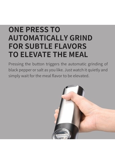 Didadodo Model B2 Basmalı Düğme Kuru Pil Karabiber Öğütücü, Elektrikli