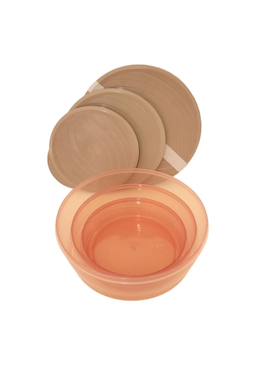 Tuffex TP730 Polo Yuvarlak Small Saklama Kabı 3'lü Bej