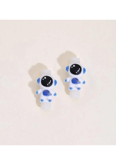 Beyaz Mavi 2'li Astranot Kablo Koruyucu