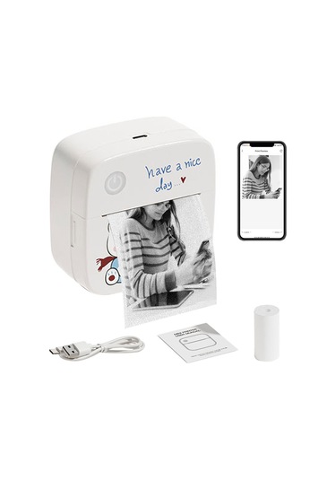 Skycity B1 Mavi Ayı Modeli Mini Isı Yazıcı - Bluetooth, Kartuşsuz, Etiket/fotoğraf/ödev Yazdırma, 200dpı, 1200mah Pil Uluslararası Versiyon