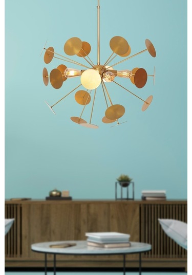 Luzarana Rosso Sarı Metal Gövde Tasarım Lüx Avize Çok Renkli