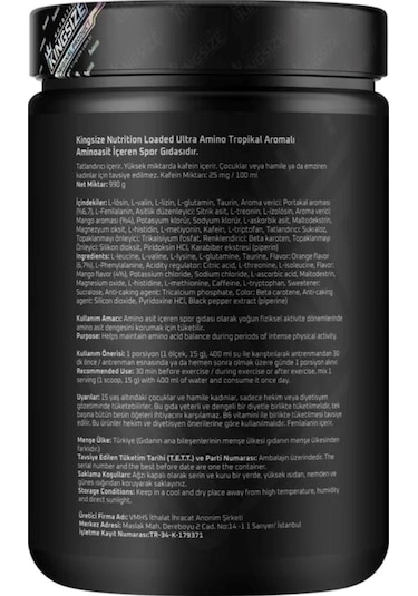 Kingsize Nutrition Crea Carb 1000 G