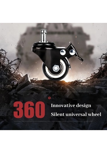 Dashanshop 4 Adet Heavy-duty Kilitli Sabit Frenli Sesiz Çarklı 1.97 İnç Döner Tekerlek