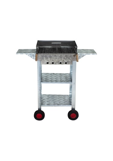 Metehan MTH-74 Pervazlı - Kanatlı - Maltız Izgaralı - Dört Tekerlekli Battal Boy Mangal