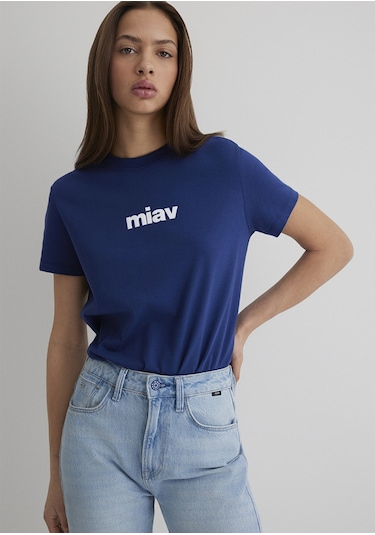 Mavi - Miav Baskılı Lacivert Tişört 1610622-70722 Lacivert