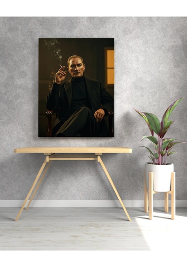 Atatürk Portre Tablo Ev Ofis Dekoratif Kanvas Tablo