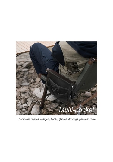 Shinetrip Çok Cepli Sandalye Yan Asılı Çanta Kanvas Asılı Organizatör Siyah
