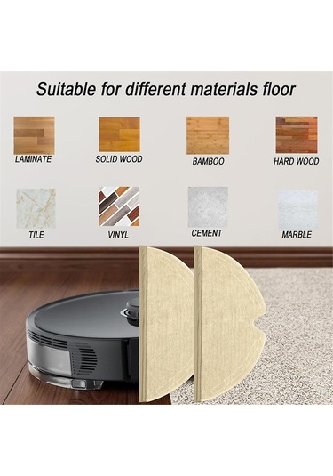 Q5 Pro/s5/s50/s51/s55/s5 Max/q8 Max/q8 Max+/max/max+ Emişli Temizleyiciler İçin 10'lu Robot Süpürge Paspas Pedleri B Inox