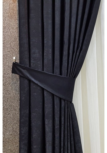 Siyah Soft Fon Perde Siyah
