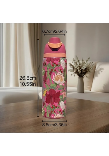 Brightnova White 32oz Paslanmaz Çelik Termos Sıcak Soğuk Korur Outdoor Macera Günlük Kullanım