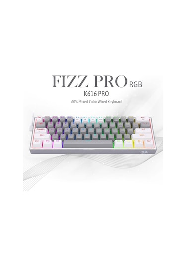 Redragon K616 Fizz Pro%60 3 Mod Kablolu, 2.4 Ghz Kablosuz, Blueto