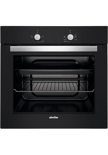 Simfer 7332 - 3500 - 8708 Siyah Ankastre Set