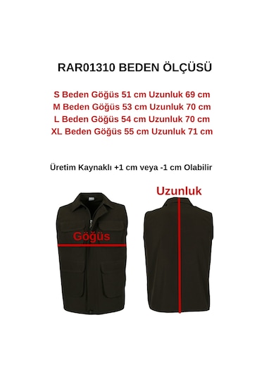 Erkek Keten Yelek Regüler Fit Yakalı Haki Renk Rar01310 Haki