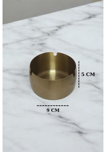 Gold Dekoratif Metal Paslanmaz Çelik Küllük