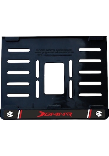 Gear5 Plastik Plakalık Kırmızı 2 - Bajaj Dominar 15x24 Siyah
