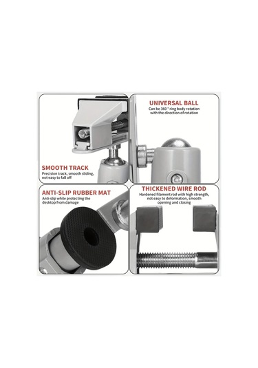 Dashanshop Dayanıklı C Tipi Mengene - 360 Dönebilir Ayarlanabilir Sıkma Kuvveti Ahşap İşçiliği Ve Hobi İçin