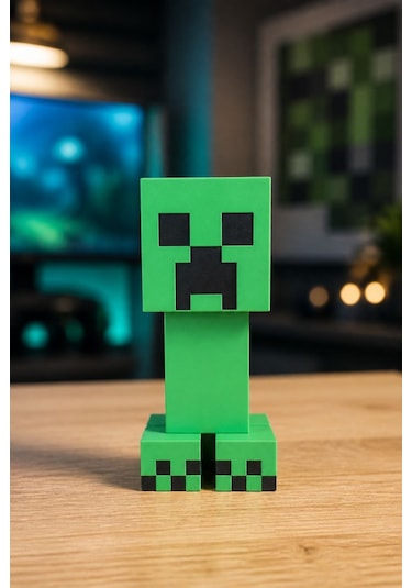 Minecraft Creeper Kulaklık Standı Ve Dekor Figürü 3d Baskı Gaming Masaüstü Aksesuarı