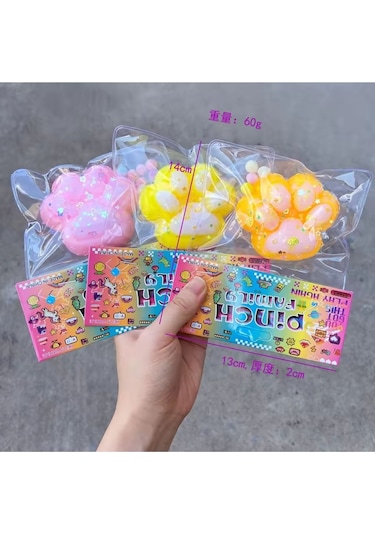 Kedi Patisi Taba Sukuşi Squishy Stres Oyuncağı Yumuşacık Jel Oyuncak Skuşi Diğer